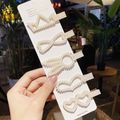 5-pack Women Faux Pearls Hair Clips Hairpin Hair Accessories Set White image 2