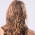 5-pack Women Trendy Hollow Geometry Alloy Golden Hair Clips Hair Accessories Set Color-A image 3