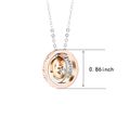 Women Necklace Jewelry Love Mom Necklace Three-ring Circle Interlocking Pendant Necklace Mother's Day Gift Birthday Gift Multi-color