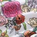Baby Floral Print Ruffle Collar Short-sleeve Romper White