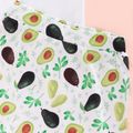 3pcs Letter Print Short-sleeve White T-shirt and Avocado Allover Green Shorts with Headband Baby Set White