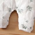100% Cotton 2pcs Floral Print Flounces Baby Long-sleeve Jumpsuit Set White image 5