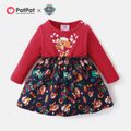 PAW Patrol Little Girl Merry Christmas Cotton Dress Red