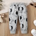 Baby Boy/Girl Allover Elephant Print Pants Grey image 5