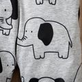 Calças com estampa de elefante bebê menino/menina Cinzento image 3