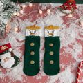 Christmas Socks Santa Claus Elk Cartoon Keep Warm Cute Christmas Socks Green