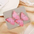 Butterfly Crystal Diamond Decor Hair Clip for Girls Pink