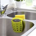 Newest Sink Shelf Kitchen Organizer Holder Hanging Double-Sides Portable Kitchen Accessories Wash Green image 1