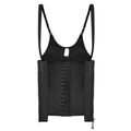 Zip-style Women's Body-contracting Court Corset, Neoprene 3-layer Appliqué Wicking Vest and Shapewear Black