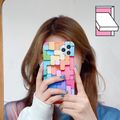 Colorful Rubik's Cube Phone Case for iPhone 11 12 Pro Max XS Max X XR 7 8 Plus Glossy Paint Box Soft Tpu Case Multi-color