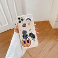Spacecraft Landing Cute Astronaut Phone case For iPhone 12 Pro Max 12 11 Pro MAX X XS XR 7 8 plus UFO Silicone Cover Creamy White