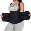 Womens Shapewear Weight Loss Waist Trainer Corset Tank Top Vest Sport Workout Slimming Body Shaper Black image 5