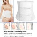 Postpartum C-section Maternity Recovery 2 in 1 Cotton Gauze Breathable Belly Band Pelvis Belt, Postnatal Shapewear White image 5
