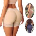 Women Butt Lifter Padded Lace Panties Body Shaper Tummy Hip Enhancer Shaper Panties Underwear Beige image 1