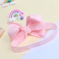 2-pack Handmade Pure Color Butterfly Bow High Flexibility Ribbed Headband for Girls Color-A