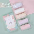 5-pack 100% Cotton Boxed Women Disposable Panties Sterile Underwear for Pregnant Women or Postpartum or Business Travel Hotel Supplies Color-A