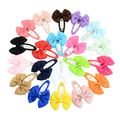 8-pack Ribbed Bowknot Hair Clip for Girls Color-A