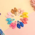 8-pack Ribbed Bowknot Hair Clip for Girls Color-A