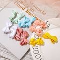 12-pack Plain Ribbed Bow Hair Clips for Girls Turquoise image 4