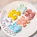 12-pack Plain Ribbed Bow Hair Clips for Girls Turquoise image 5