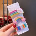 3-pack Multi-shape Rainbow Hair Clips for Girl Apricot Yellow image 1