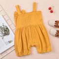 Baby Bowknot Button Front Strappy Bodysuit Ginger