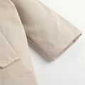 100% Cotton Baby Solid Long-sleeve Hooded Windbreaker Coat Jacket Beige image 3