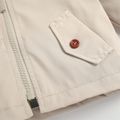 100% Cotton Baby Solid Long-sleeve Hooded Windbreaker Coat Jacket Beige
