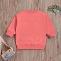 100% Cotton Letter Print Long-sleeve Baby Pullovers Pink