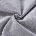 Baby Boy 95% Cotton Short-sleeve Fist & Letter Print Grey Jumpsuit Lightgrey