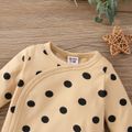 Baby Boy/Girl 95% Cotton Long-sleeve Polka Dots Rompers Set Apricot
