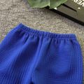 2pcs Toddler Boy Textured Blue Tee and Elasticized Pants Set Blue image 5