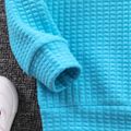 Toddler Boy Trendy Textured Lapel Collar Zipper Design Sweatshirt Mint Green