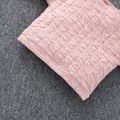 2pcs Toddler Girl Textured Back Bowknot Design Pink Sweatshirt anf Elasticized Pants Set Pink image 5