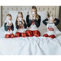 Plaid Bear Family Matching Pajamas Sets(Flame Resistant) Black/White/Red image 3