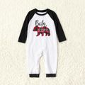 Plaid Bear Family Matching Pajamas Sets(Flame Resistant) Black/White/Red image 5