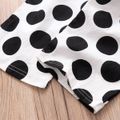 2pcs Polka Dots Print Long-sleeve Baby Set Black