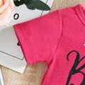 Cartoonbienen- und Briefdruck-Pink-T - Shirt des Babymädchens 95% Baumwollkurzhülse Fuchsie