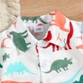 2pcs Baby Boy Allover Colorful Dinosaur Print Short-sleeve Shirt and Solid Shorts Set YSL