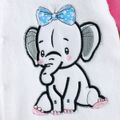 1 unidade Bebé Mulher Costuras de tecido Elefante Infantil Manga comprida Macacão Rosa