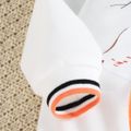 2pcs Baby Boy/Girl Animal Print Long-sleeve Hoodie and Solid Sweatpants Set Orange image 5