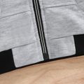 Baby Boy Colorblock Long-sleeve Zipper Hoodie Grey image 4