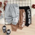 Baby Boy Letter Print Casual Sweatpants Grey image 2