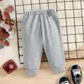 Baby Boy Letter Print Casual Sweatpants Grey image 3