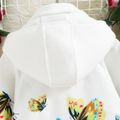Baby Girl Allover Butterfly Print Long-sleeve Hooded Jacket White image 4