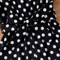 2pcs Toddler Girl Trendy Polka dots Flutter-sleeve Jumpsuits & Belt Black image 4
