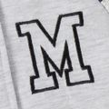 Baby Boy/Girl Letter Embroidered Dinosaur Print Raglan Sleeve Jacket Lightgrey image 4