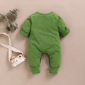 Donkey Embroidery 3D Ear Design Long-sleeve Green Baby Jumpsuit Green image 3