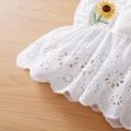3pcs Sunflower Embroidered Baby Sling Set White