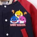 Baby Shark Colorblock Side-Pocket Cotton Jacket For Baby Deep Blue